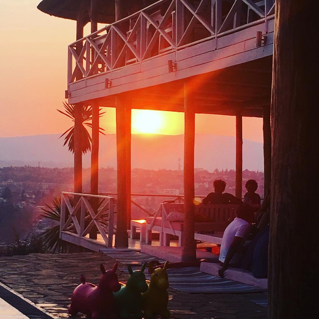 Boutique wooden architecture Kigali - Pili Pili raw timber and volcanic stone design